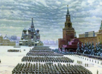  square Painting - military parade in red square 7th november 1941 1941 Konstantin Yuon